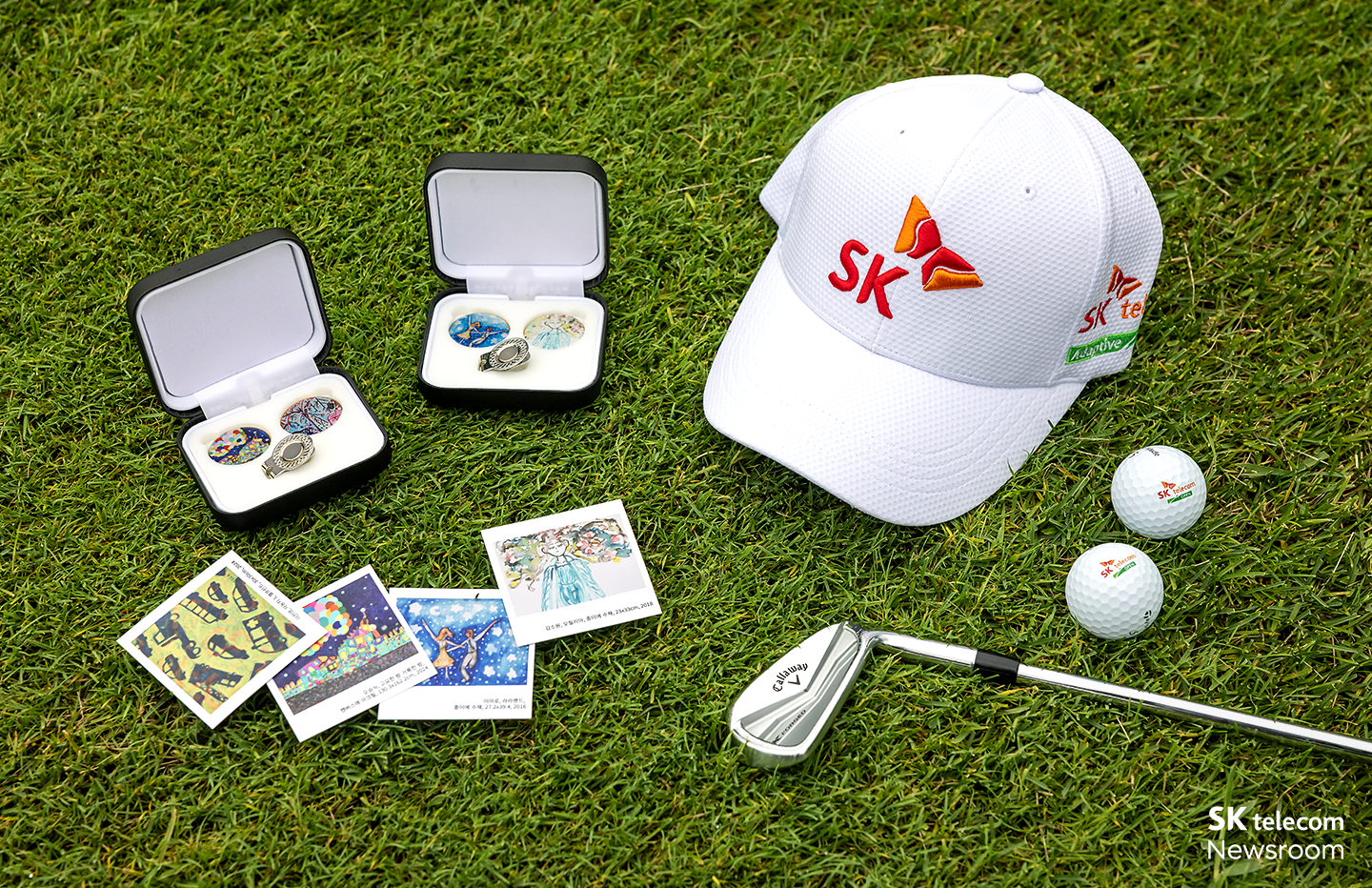 SKT는 이번 대회에서 발달장애인 미술팀 RAWART의 작품으로 볼마커를 제작했다. 