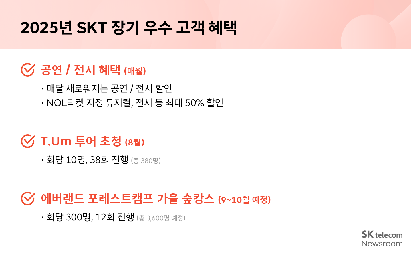 SKT 장기 우수 고객 혜택