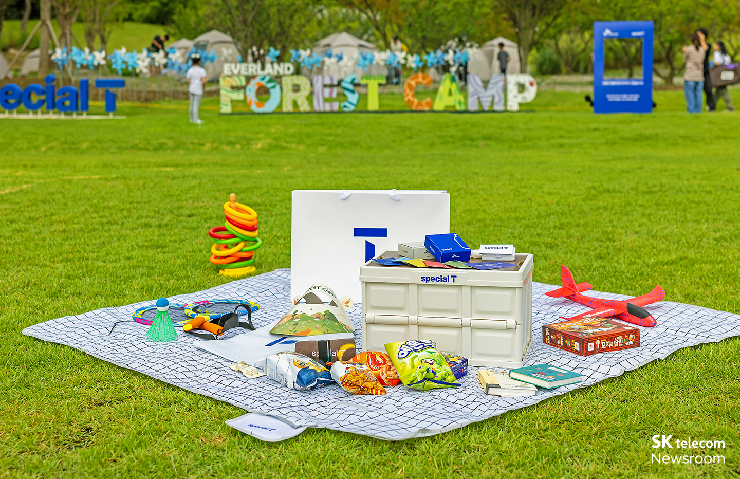 숲캉스 제공하는 웰컴 패키지 선물, 보드게임, 도서, 배드민턴 등 다양한 대여물품